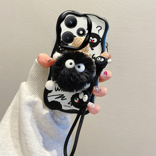 矽膠軟套卡通塗層套毛絨娃娃手繩手機殼防跌落套 適用於 Infinix Hot 30 4g / X6831