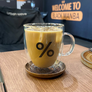 【星星】免運Arabica阿拉比卡%百分號真空耐熱雙層玻璃杯馬克杯咖啡杯水杯