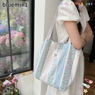 BLUEMIN1新鮮玫瑰花揹包,簡約浪漫優雅大容量學生揹包,帆布女人女孩生日禮物單肩包