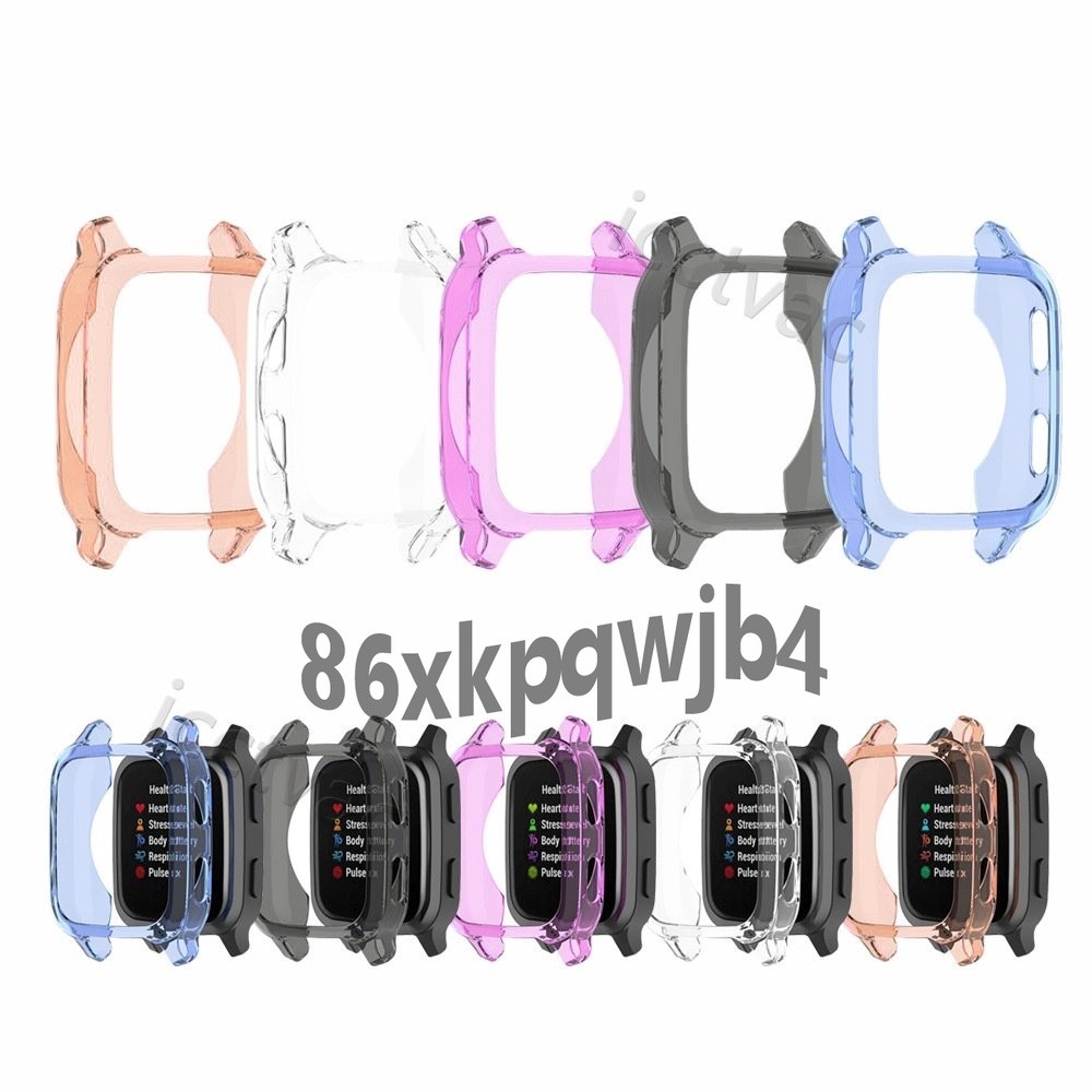 適用於 佳明Garmin Venu SQ/SQ 2 music手錶保護套 sq2透色TPU邊框軟殼 半包保護殼