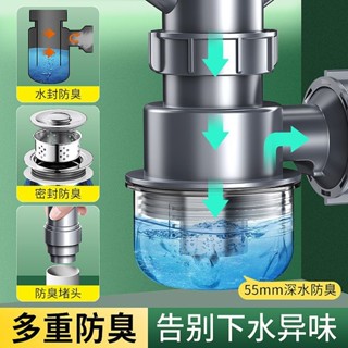 【滿99出貨+發票】海立洗菜盆 下水管配件 雙水槽下水器 防臭廚房下水管 排水管套裝 清潔便利 省心耐用