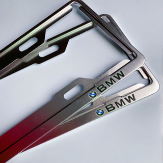 汽車車牌架適用寶馬x1 x2 x5 1系 2系x6鋁合金新交規牌照框/aqqw