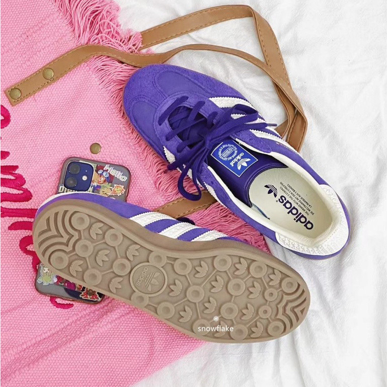 特價  Adidas  Gazelle  愛迪達 板鞋 復古 白紫  休閒鞋 男鞋 女鞋 IF1806
