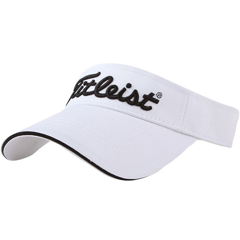 【高爾夫裝備】高爾夫球帽 高爾夫遮陽帽 高爾夫球帽子男 女士夏季無頂 空頂遮陽帽 防晒帽 白色透氣包郵