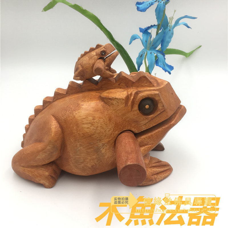 木魚 解壓木魚 木魚法器 木魚樂器 木魚墊 木魚缽 唸經 功德木魚泰國招財蛙木頭髮聲轉運吉祥蟾蜍擺件實木手工藝鵰刻青蛙傢