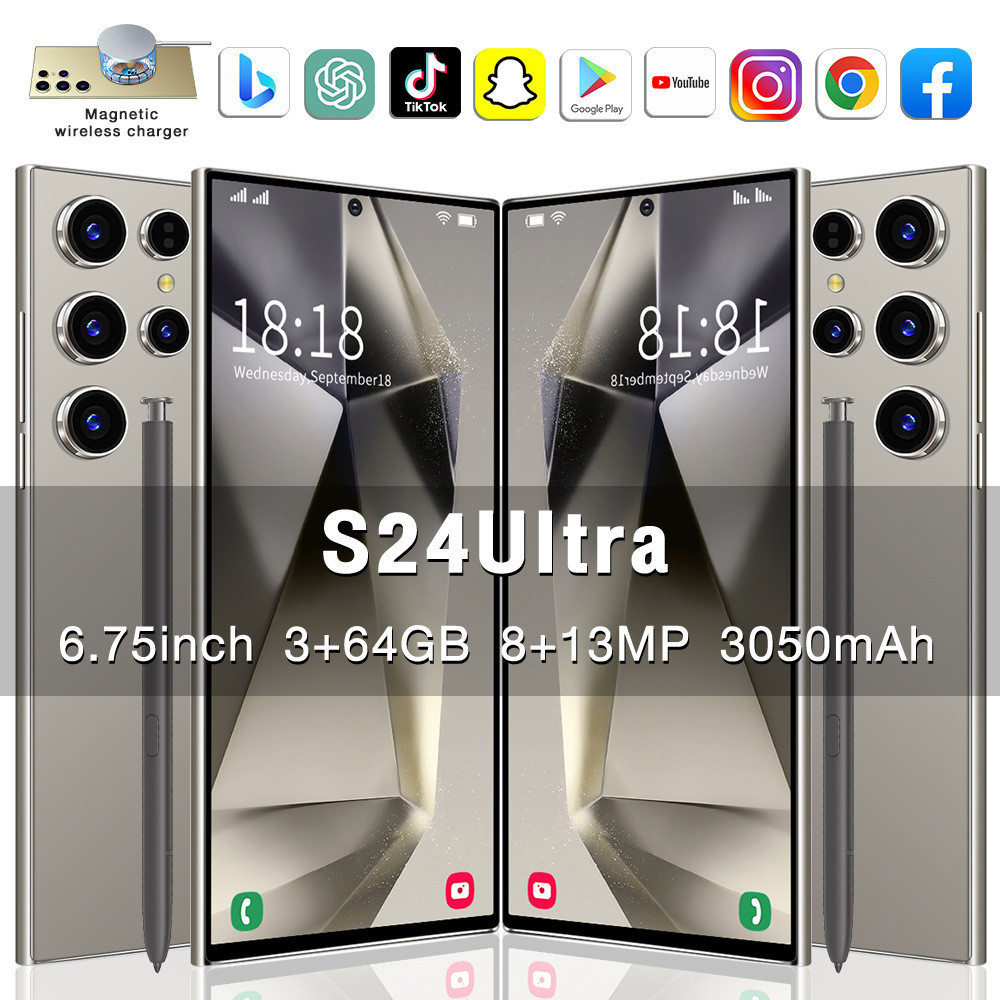 臺灣專用S24Ultra 4G 高配 充電6.75寸智能手機安卓真實3G+64GB 繁體中文