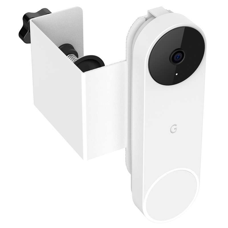 適用於 Google Nest 門鈴電池 2021 門架免鑽安裝支架不塊傳感器易於安裝兼容 Google Nest 門鈴