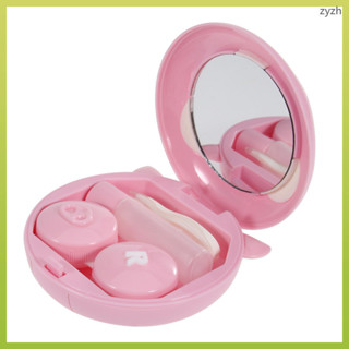 1 套 4 件鏡頭收納盒套裝鏡頭盒豬形設計創意女孩(粉紅色)zhiyuanzh