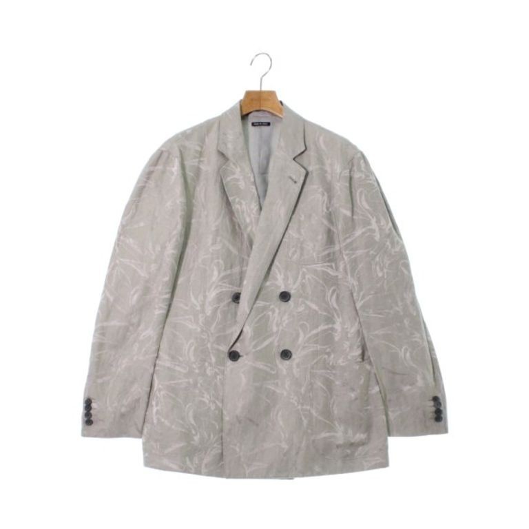 Giorgio Armani 亞曼尼 夾克外套灰色 銀色 淺 男用 休閒 滿版 日本直送 二手