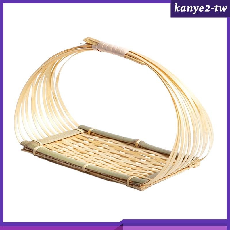[KY] 竹製食品服務籃食品籃、竹製小吃架、手工編織水果