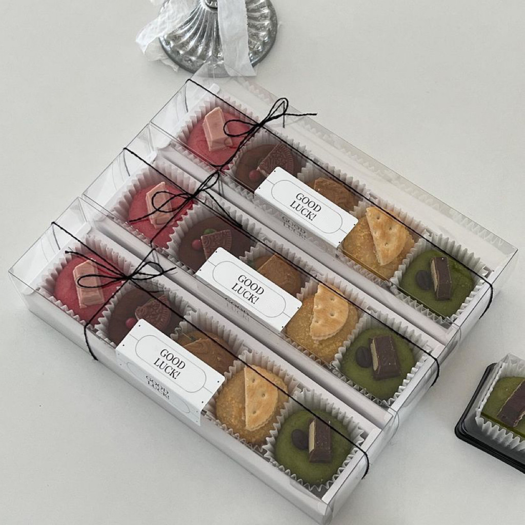 【現貨】【馬卡龍包裝】透明長條 馬卡龍 青團果包裝盒 月餅中式 糕點 曲奇餅乾 可露麗 巧克力盒