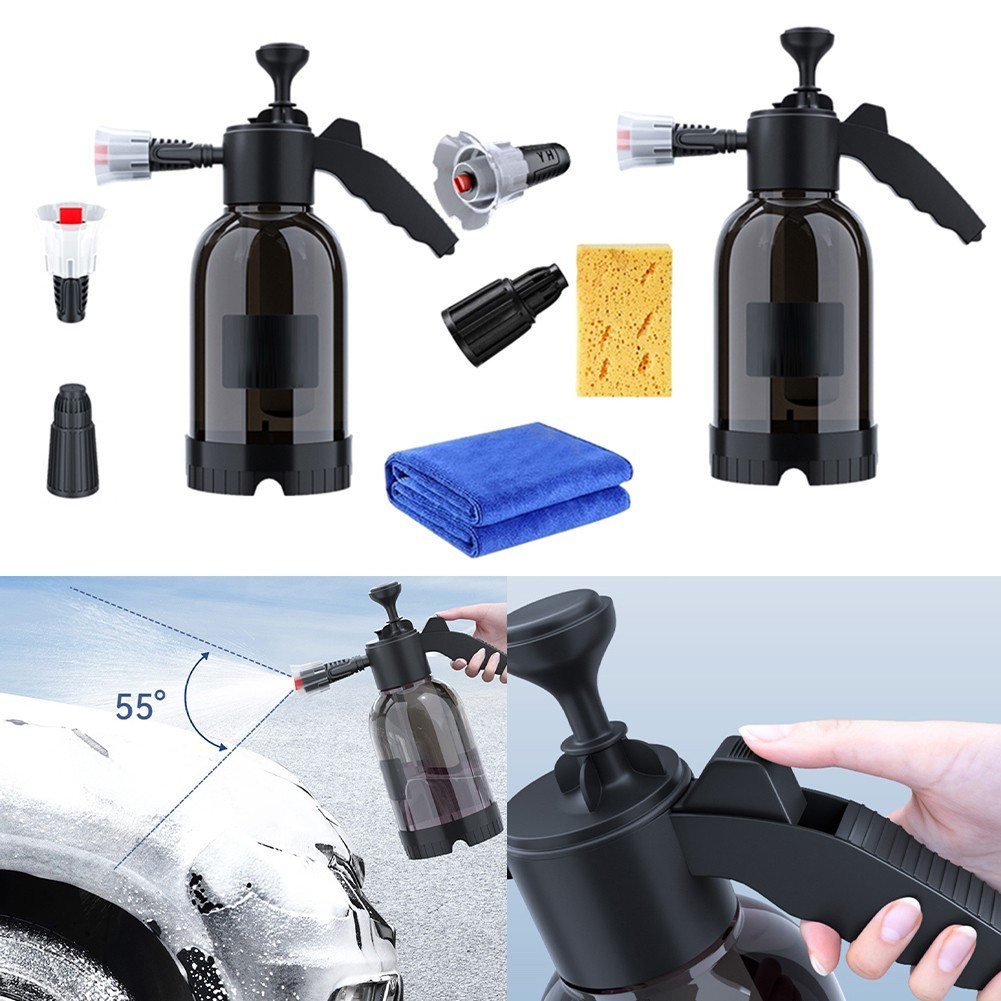 手動泵泡沫噴霧器洗車手泡沫噴壺汽車美容工具 2L
