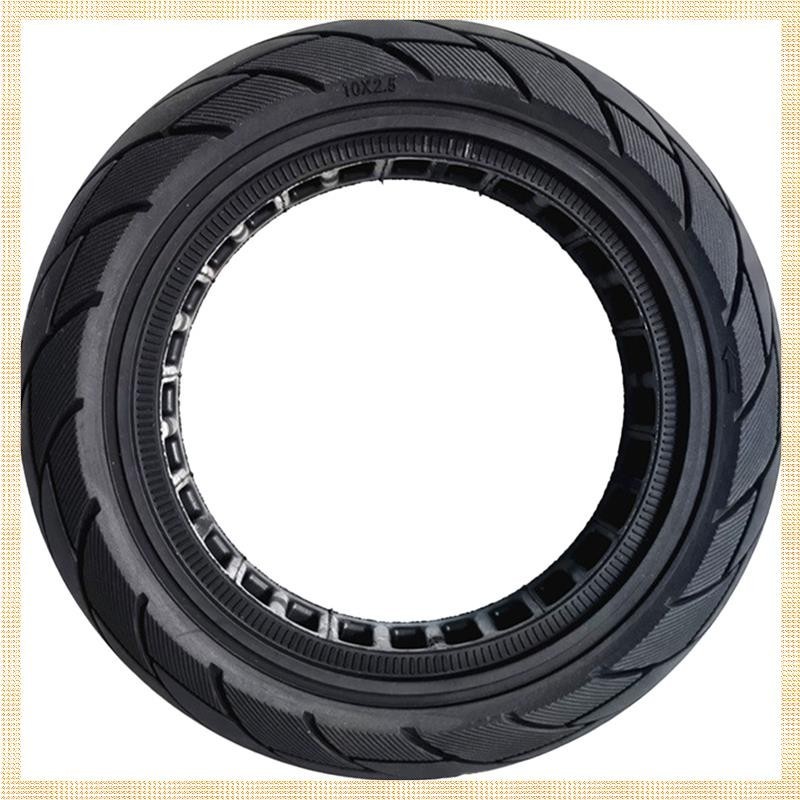 (S Q J Z)10X2.50-6.5 空心實心輪胎 MAX G30 電動滑板車 60/70-6.5 蜂窩實心輪胎黑色