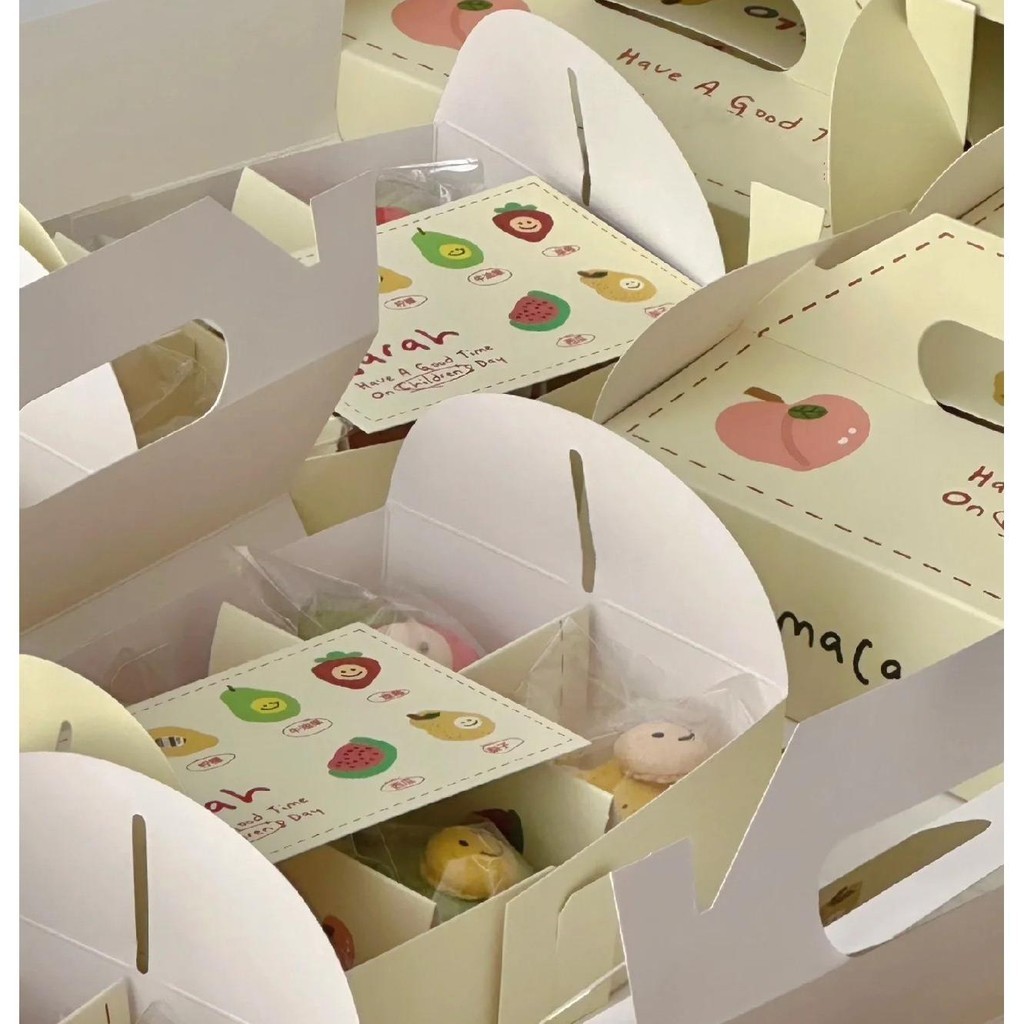 【現貨】【馬卡龍包裝盒】常溫 烘焙 手提盒 六一 兒童節 馬卡龍包裝盒 蛋撻 司康 西點 可露麗 打包盒