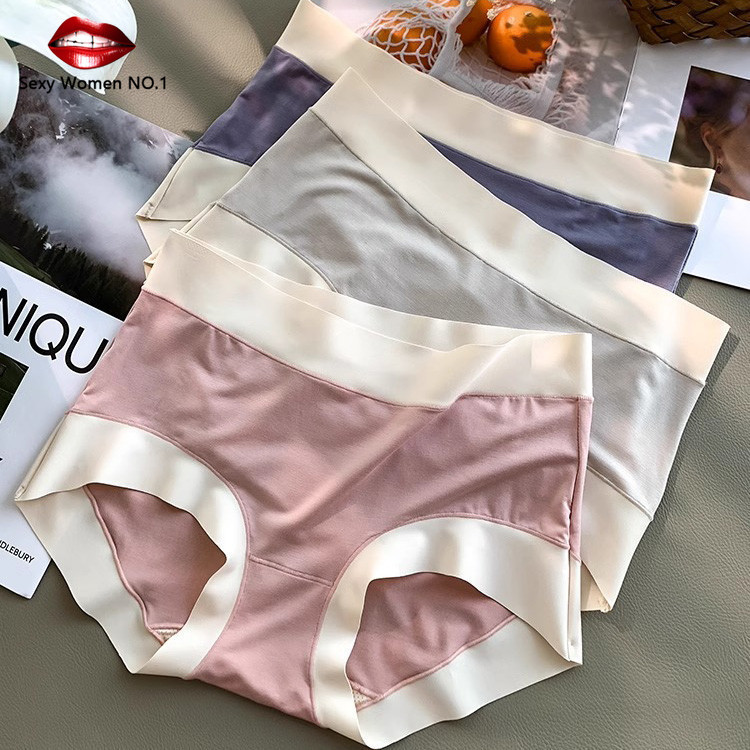 Premium 3pcs/set 60s modal 棉質無縫內褲女空氣主義舒適中高腰