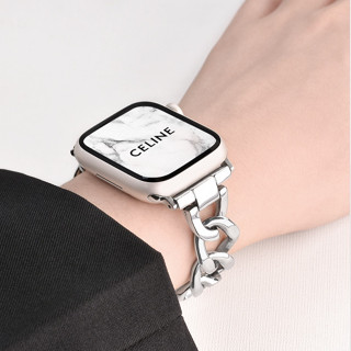 單鏈瘦身錶帶 不鏽鋼 金屬錶帶 適用 Apple Watch S9 8 7 6 45mm SE Ultra 蘋果手錶帶
