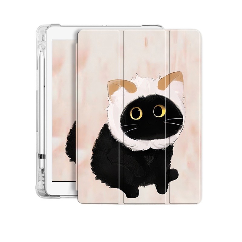 適用蘋果ipad2022粉色貓貓10.2英寸9平板保護套帶筆槽matepad11華為榮耀v7m6vivo聯想小新oppo