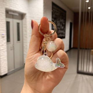 🚀臺灣出貨🚀網紅夢幻水晶小海豚掛件可愛公仔汽車鑰匙扣情侶包包創意小禮品