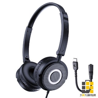 Kt.net 電腦.手機頭戴折疊耳機麥克風 4極插+USB-C 黑【九乘九文具】耳機 頭戴式手機 頭戴式耳機麥克風 3C