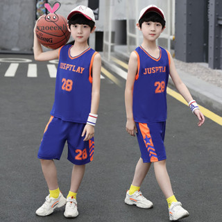 【YAOEENH】120-170CM 夏季男童速乾運動套裝 中大童舒適排汗無袖短褲籃球服球衣 現貨 快速出貨