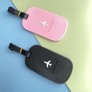 行李吊牌 行李箱標籤 行李箱吊牌 跨境方形飛機旅行牌掛牌簡約便捷顯眼掛扣商務pvc矽膠行李牌吊牌