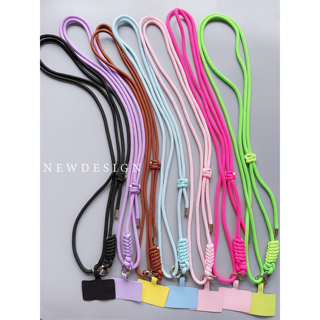 新款手機殼掛繩頸掛繩可拆卸可調節尼龍繩diy多功能繩彩色胸卡繩
