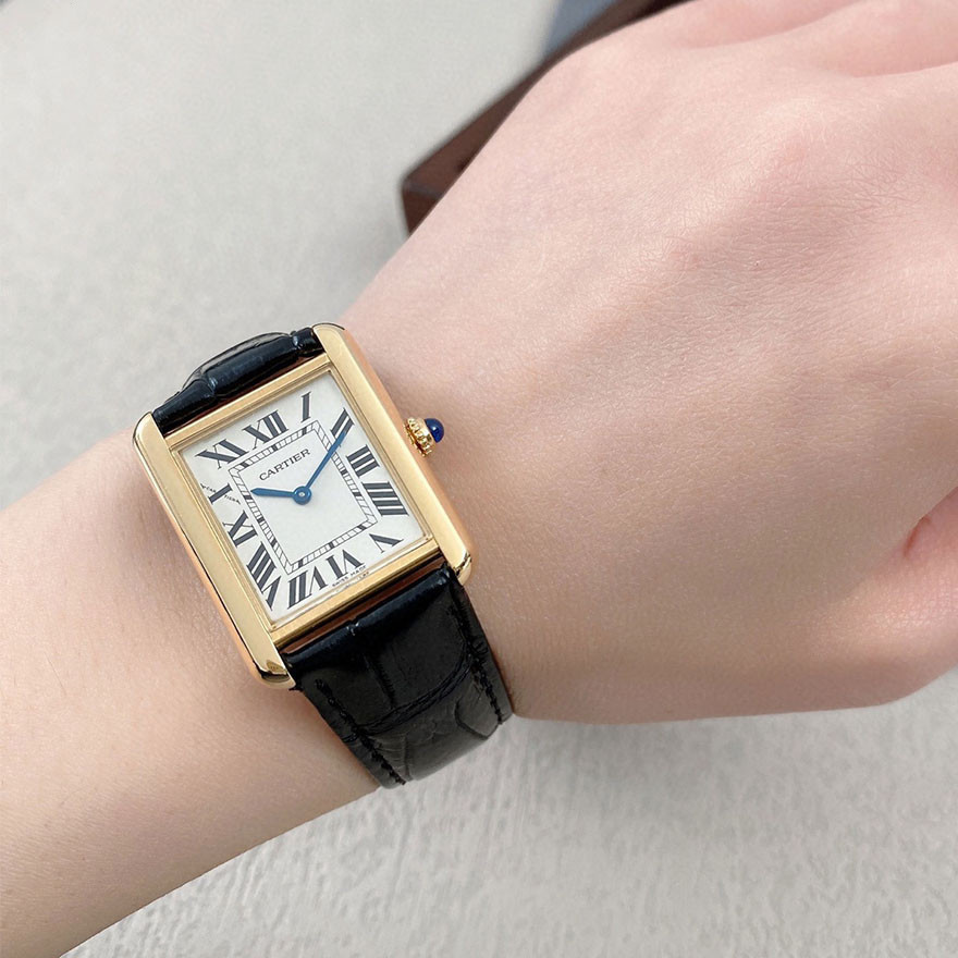 石英腕錶系列黃金18K瑞士 坦克手錶女士