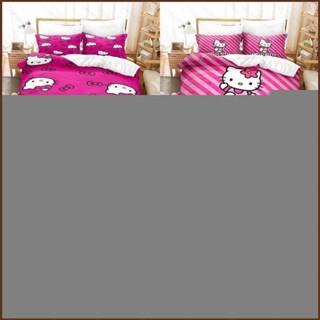 Hello Kitty 3in1 床上用品套裝床單被套枕套臥室可水洗宿舍套裝