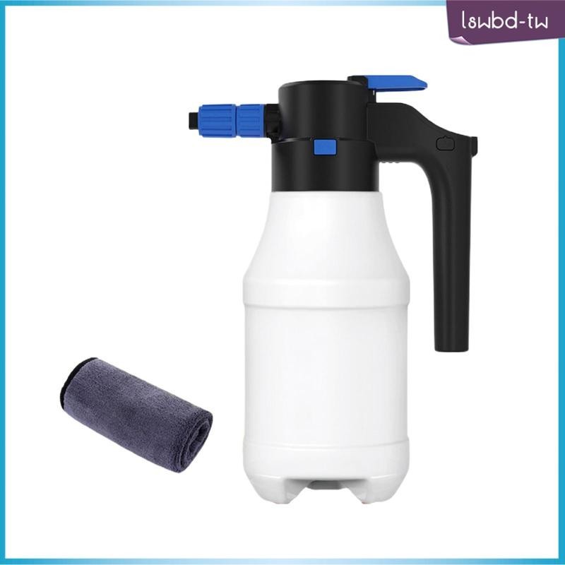 [lswbd] 通用電動加壓泡沫噴霧器 1.5L 清洗噴霧器,手持式實用洗車配件,用於汽車細節