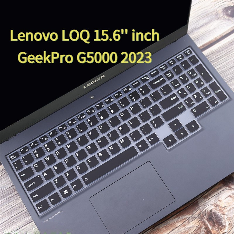 適用於聯想 LOQ 15.6 英寸筆記本電腦 Lenovo GeekPro G5000 2023 鍵盤保護套矽膠遊戲筆記