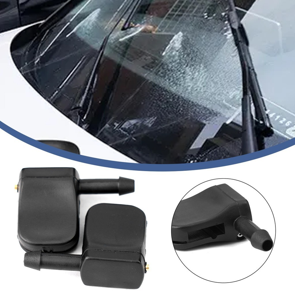 汽車配件❤️2 x 前擋風玻璃清洗器噴嘴噴射噴霧,適用於 12 毫米雨刮臂貨車後備箱
