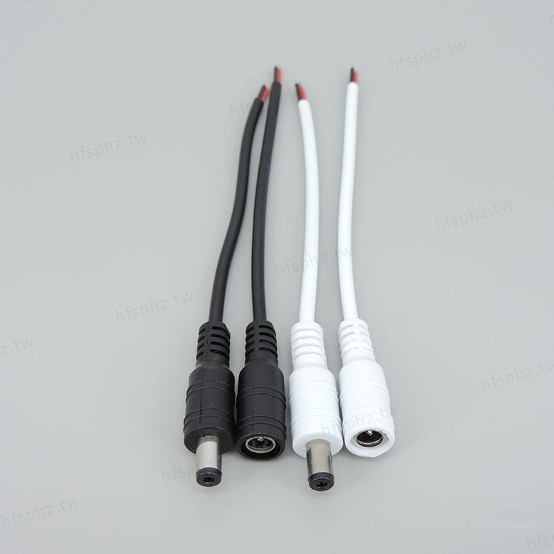 Dc 公母電源插頭電纜線插孔尾纖線 22awg 連接器,用於閉路電視 3528 5050 LED 燈條 5.5x2.1m