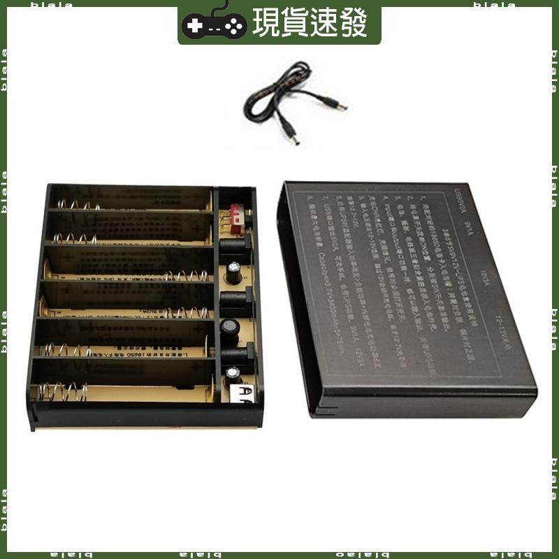 Blala USB 5V 用於 DC 9V 12V 輸出 6x 18650 電池 UPS DIY 盒子,用於路由器手機平