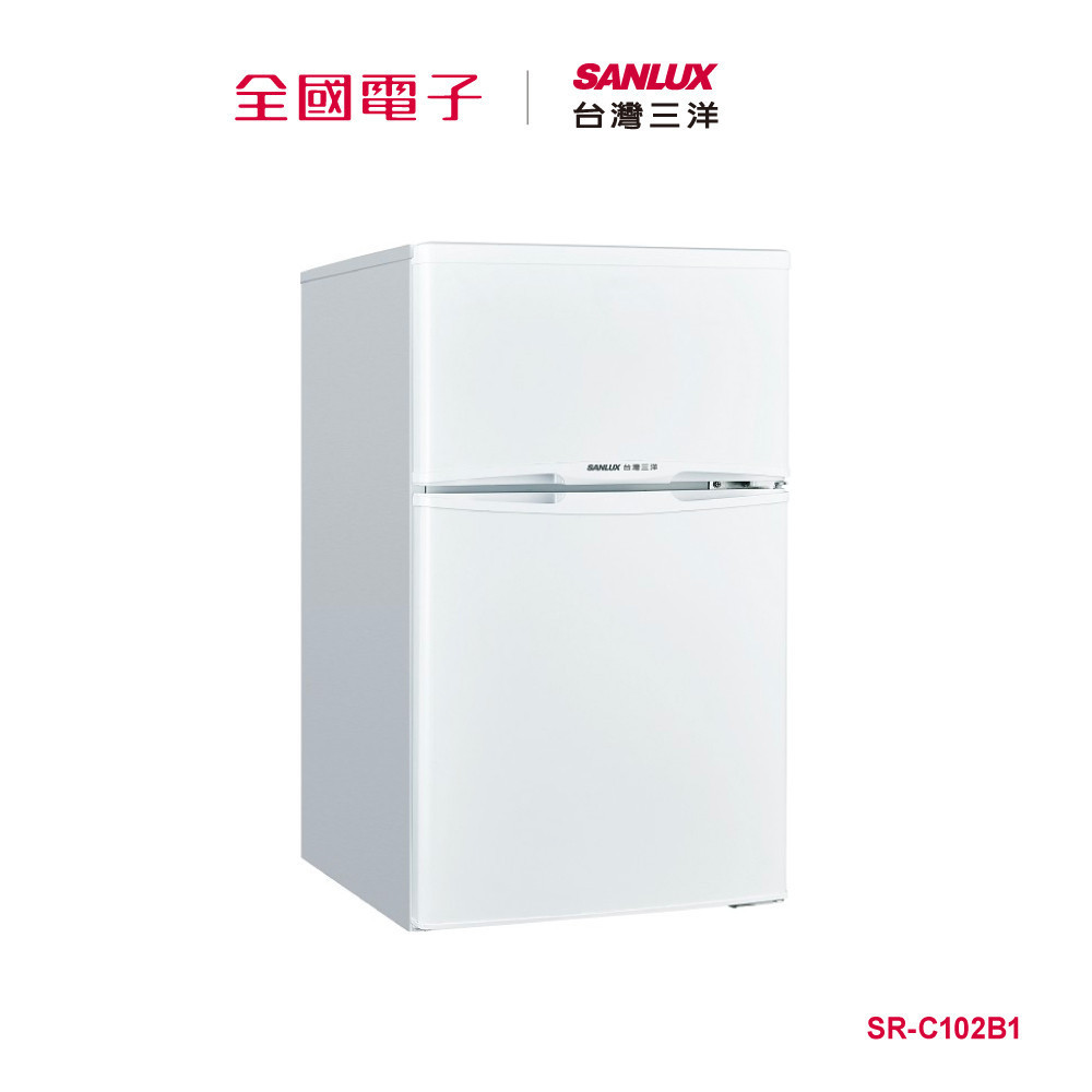 台灣三洋102L雙門電冰箱  SR-C102B1 【全國電子】