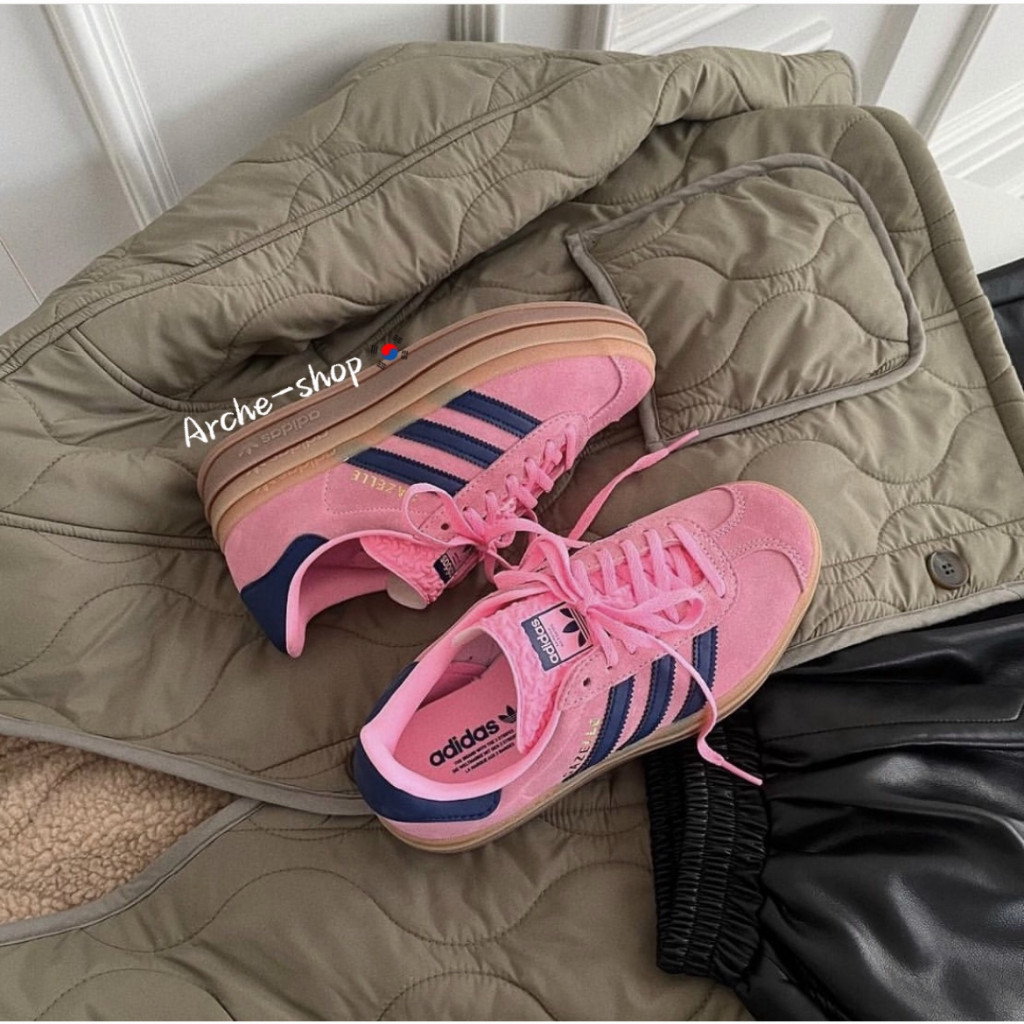 【Nan yi】Adidas Originals Gazelle Bold 粉色 綠色 焦糖底 厚底 板鞋 H06125