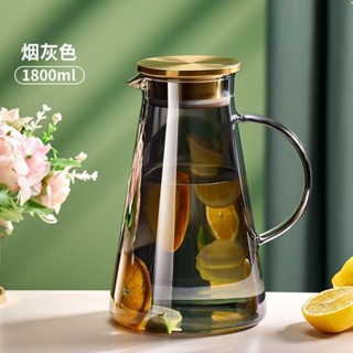 冷水壺玻璃耐高溫涼水杯果茶壺大容量冰水壺涼茶壺