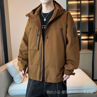 EI 春秋季新款男士夾克衫外套潮休閒百搭外衣帥氣韓版青年上衣服男女 QE