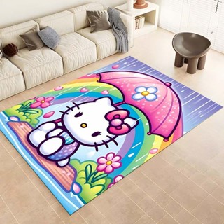 三麗鷗 Hello Kitty 印花地毯客廳臥室兒童房家居裝飾地毯防滑墊
