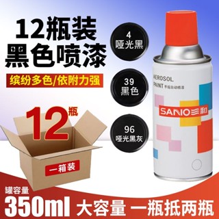 【臺灣出貨/可開發票】三和自噴漆 手搖自動噴漆 傢俱木器漆牆面漆 黑色 白色 金屬防鏽油漆罐
