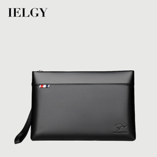 IELGY 男士PU手拿包時尚休閒大容量男士手提包