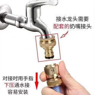 【臺灣出貨】購滿199出貨 4分6分 水龍頭 快接頭 四分管快速接頭水管 鍍銅 澆花快接母頭 軟管 銅奶嘴 快接 熱銷