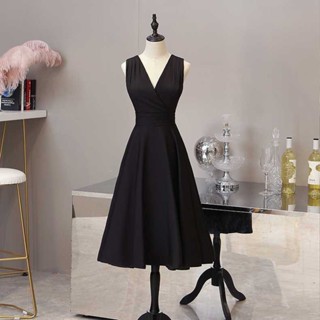 禮服女晚禮服晚禮服氣質小禮服平時可穿小禮服黑色禮服女宴會晚禮服氣質小禮服20250318