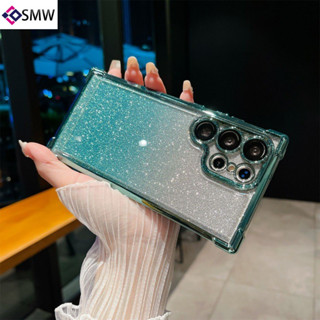 S25Ultra手機殻 適用於三星S25/S24/S23手機殻 四角氣囊防摔 漸變閃粉防摔保護套 電鍍