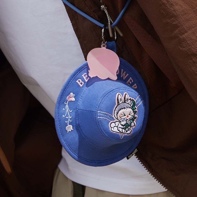 【正品】POPMART泡泡瑪特LABUBU 春天野在家系列確認款漁夫帽小包手辦周邊禮物