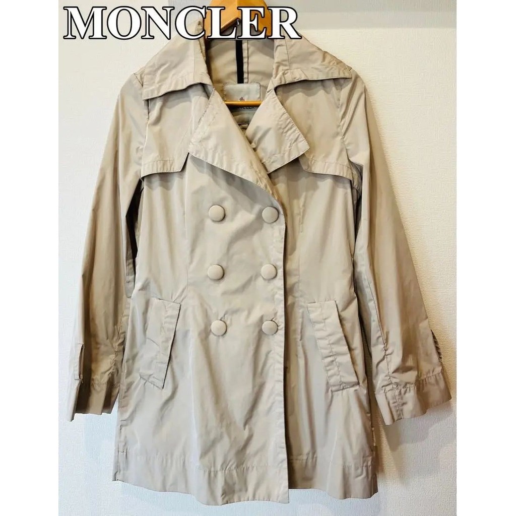 Moncler 盟可睞 外套 長版風衣 大衣 尺寸零 米色 mercari 日本直送 二手