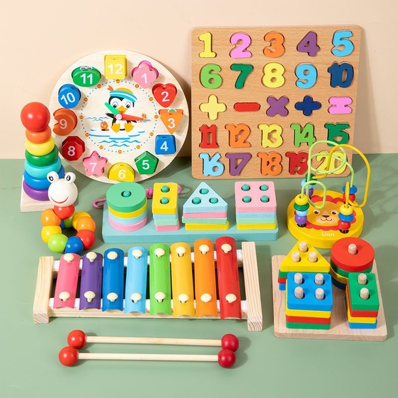熱賣嬰兒童啟蒙益智八音琴木質敲擊小木琴1-2-3周4歲男女早教寶寶玩具