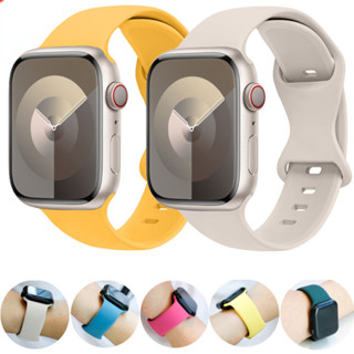 矽膠錶帶手鍊相容 Apple Watch Ultra 2 49mm 46mm 42mm 44mm 45mm 40 41m