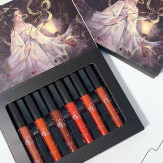 Von Gee 6Color/1Box 唇釉套裝仿古啞光絲絨唇膏柔滑滋潤唇彩易上色持久面部彩妝
