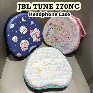 【高品質】適用於 Jbl TUNE 770NC 耳機套簡約卡通耳墊收納袋外殼盒