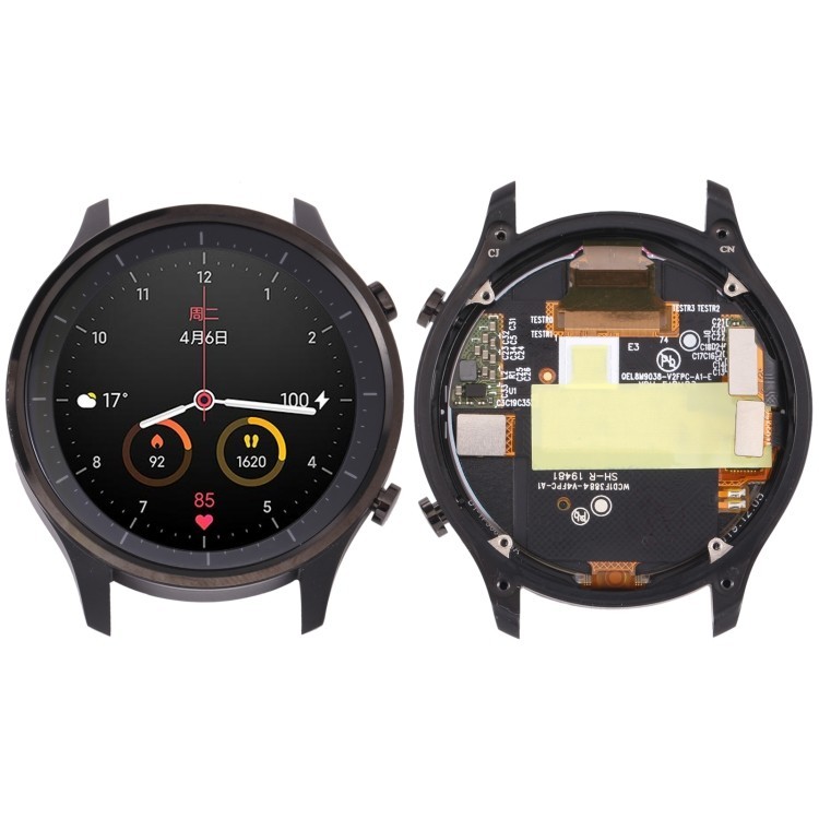 XIAOMI 備件原裝液晶屏和數字化儀完整組件帶框架,適用於小米手錶顏色/手錶旋轉 XMWT06